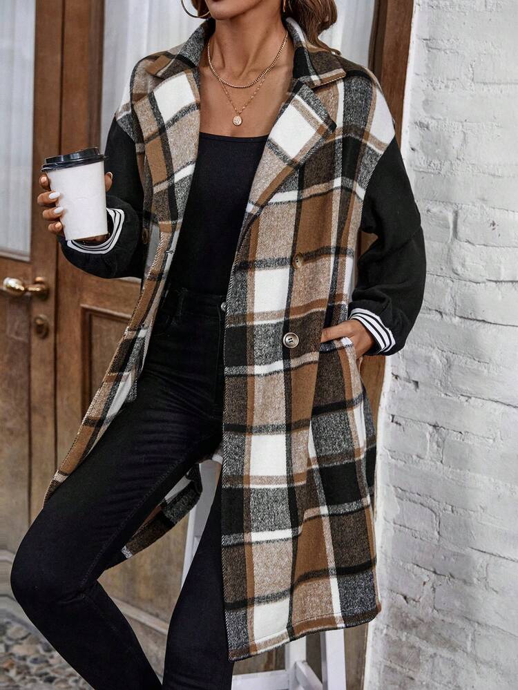 Plaid Loose Casual Woolen Cloth