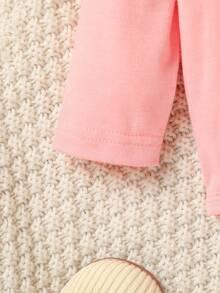 Baby Girls' Cartoon Printed Jumpsuit With Ruffle Trim And Suspender Skirt Set - Multicolor - View 6