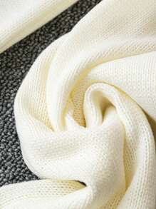 Calvaya 加大尺碼條紋喇叭袖毛衣套裝 - 彩色 - 查看 3