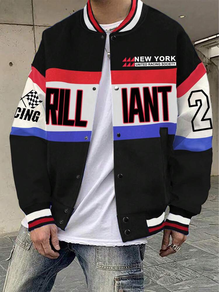 Men's Digital Printed Button Up Jacket