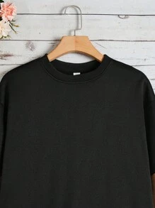 Con trai Vòng cổ Khối màu Giải trí Áo nỉ - trái cam - Xem 3