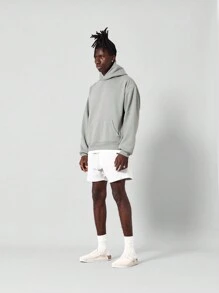 SUMWON Regular Fit Essential Overhead Hoodie - Grey - View 3