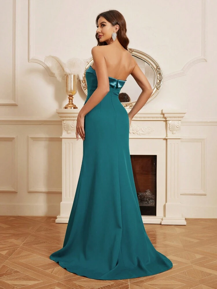 Elegant Chested Semi-Formal Suit Stitching Essential Single Product Heavy Industry Fishtail Dress Dress