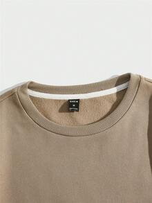 Manfinity NiteLyfe Nam Màu thuần Dệt kim Giải trí Vòng cổ Áo nỉ - Nhiều màu - Xem 6