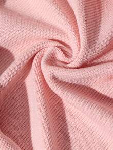 ROMWE MEN Street Life 男式油畫口號印花帶束口連帽衛衣 - 粉色 - 查看 8