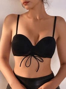 SHEIN Women's Solid Color Thin Straps Bra