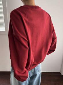 DAZY Women's Letter Print Drop Shoulder Sweatshirt