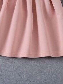 Young Girl Letter Print Dress - Multicolor - View 4