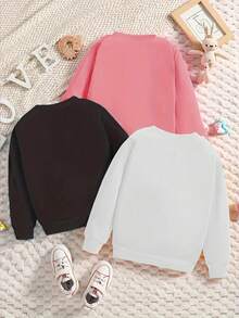 SHEIN Sudadera De Niña Con Estampado De Bolas Peludas En 3d - Multicolor - Ver 2