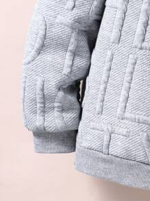 SHEIN Tween Boy Letter Texture Fabric Sweatshirt, Sweatpants And Backpack Multi-Piece Set Chic Outfits For Autumn/Winter