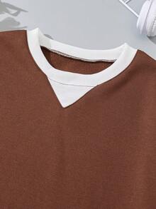 1位男士兩件式暖呢衫,'爸爸和我'主題 - 咖啡棕 - 查看 9