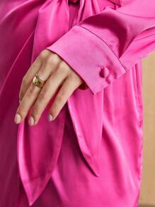 BizChic 女性純色腰間包覆式束腰裙