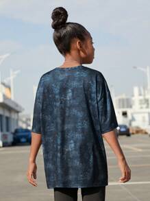 Tween Girl Street Sports Knitted Round Neck Short-Sleeved Top For Girls - Multicolor - View 2