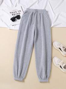 INAWLY Pantalones De Chándal De Cintura Con Cordón De Polar Para Mujer