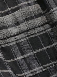 DAZY Women's Plaid Shirt And Long Pants Pajama Set