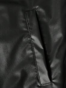 GENTILAND 宽松版型男士保暖内衬休闲提花针织翻领夹克 - 黑色 - 查看 5