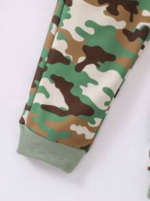 SHEIN Bộ đồ hai mảnh họa tiết rằn ri và quần dài màu sắc cho bé trai - Nhiều màu - Xem 6