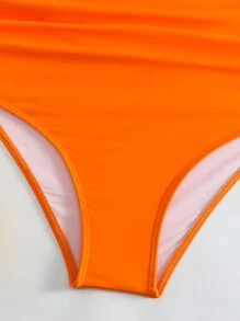 SHEIN Swim Ensemble de bikini à fleurs à volants avec croisement - Multicolore - Voir 6