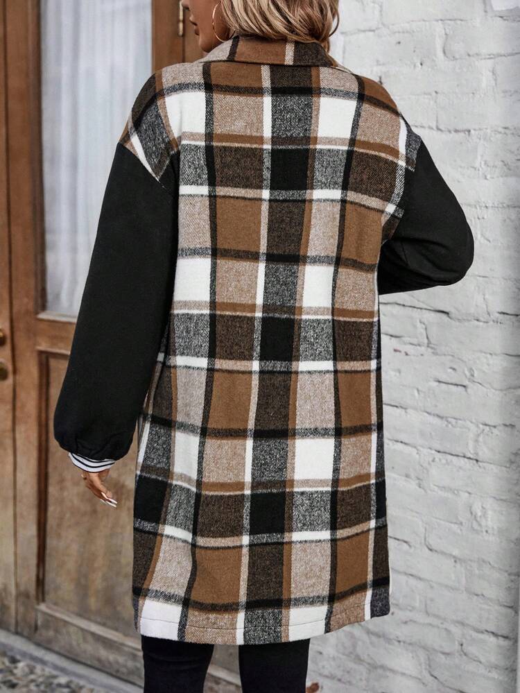 Plaid Loose Casual Woolen Cloth