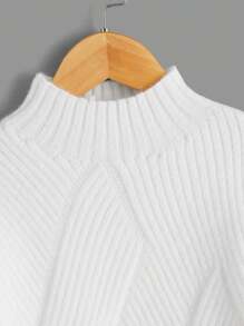 SHEIN Meisjes In de mode Effen kleur Kraag Truien