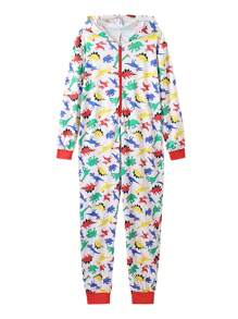 Nam In Khủng long áo có mũ Áo liền quần Nhà  Mặc - Nhiều màu - Xem 3