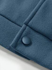 Manfinity Homme Nam Giải trí Áo khoác Với Flap túi Và Nút Khép kín - Màu xanh bụi bặm - Xem 6