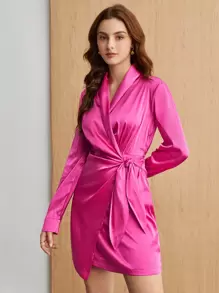 BizChic 女性純色腰間包覆式束腰裙