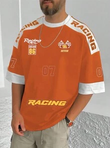 Manfinity EMRG Nam In Hằng ngày Áo thun - trái cam - Xem 1