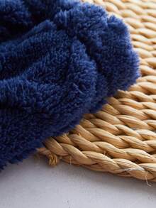 嬰幼兒菱形抓絨熊頭口袋外套和褲子套裝 - 藏蓝色 - 查看 4