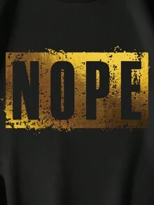 INAWLY Women's Letter Printed Sweatshirt - Black - View 3