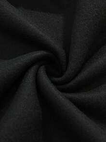 霸氣鴨圖形印花,休閒女士連帽衫 - 黑色 - 查看 5