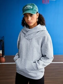 SHEIN Sports 女款灰色連帽運動衣 - 灰色 - 查看 7