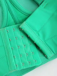 SHEIN Unity Crystal Embellished Tight Fitted Camisole Top - Green - View 3