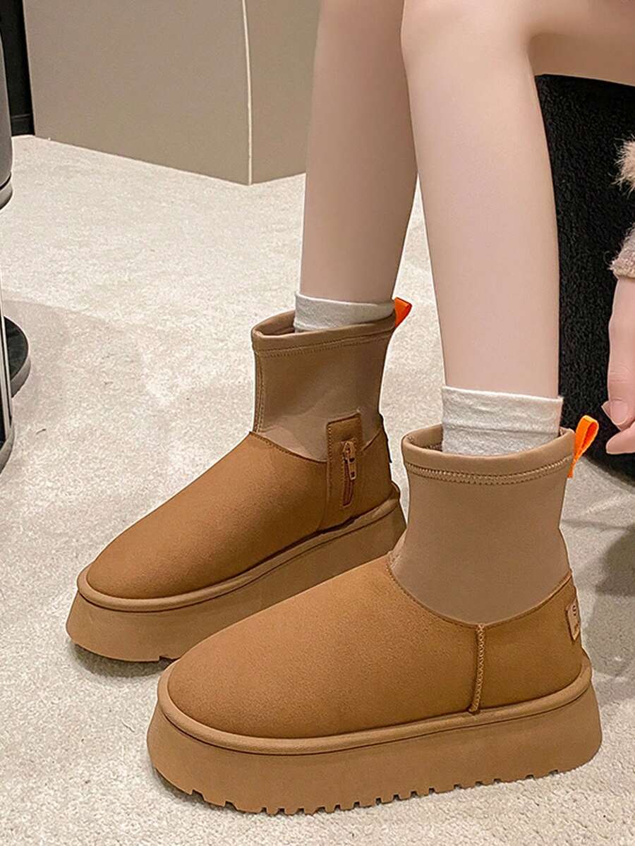 Của phụ nữ Bốt Tuyết - Màu Khaki - Xem 1