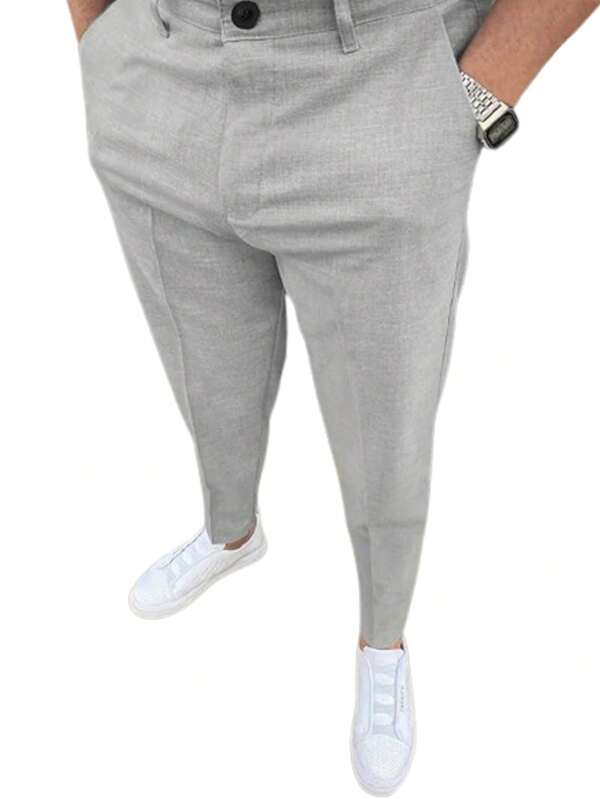 Manfinity Homme Männer Anzughose mit schrägen Taschen,