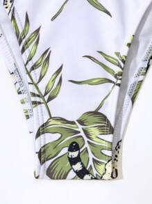 SHEIN Swim 3pcs Floral Print Bikini Set Cover-Up Set For Summer Beach Vacation - Multicolor - View 6