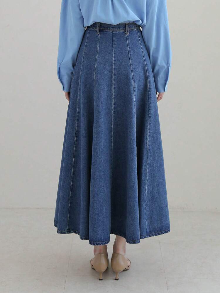 Women's Flare Hem Denim Skirt