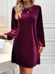 SHEIN Clasi 休閒氣球袖連衣裙