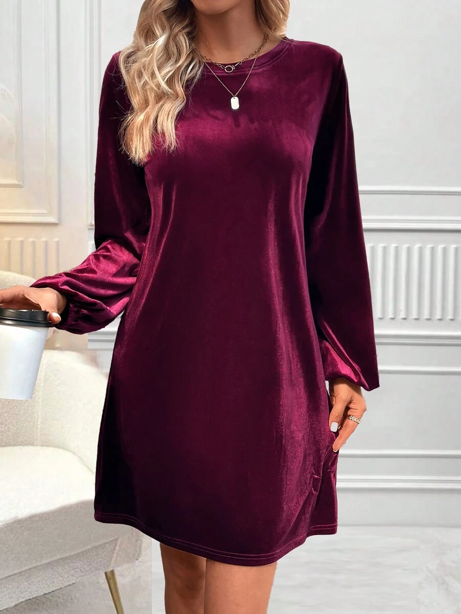 SHEIN Clasi 休閒氣球袖連衣裙