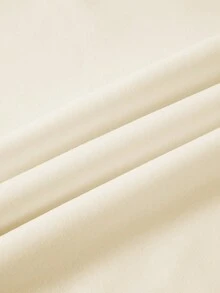 SHEIN LUNE 1 Miếng Hình trái tim Vòng cổ Tay áo dài Áo nỉ - Màu be - Xem 6