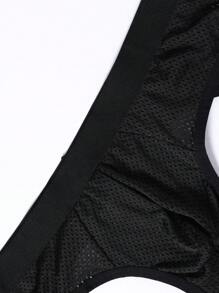 男士黑色镂空性感内裤 - 黑色 - 查看 6