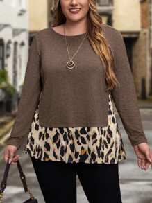 EMERY ROSE Plus Graphic Print Tee