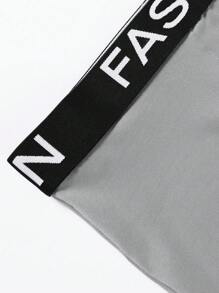 Men's Letter Jacquard Band Boxer Briefs ,3 Pcs - Multicolor - View 5