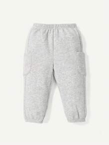 Newborn Baby Boys' Soft Knitted Casual Round Neck Loose Sweatshirt And Pants Set, Solid Color 4pcs Matching Set - Royal Blue - View 5