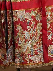 改良版新款中式紅色馬面裙,配有明朝結,適合女性 - 紅色 - 查看 7