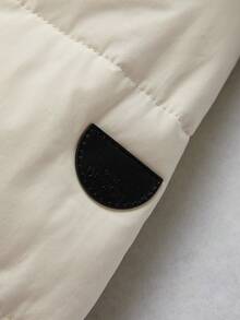 ZIAI 女式连帽加厚领大衣 - 米色 - 查看 3