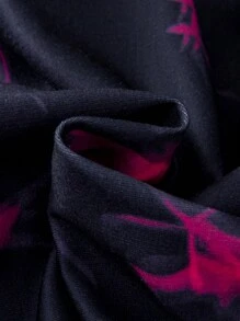 SHEIN Tween 男孩街頭風格紮染連帽運動衫 - 紅色 - 查看 5