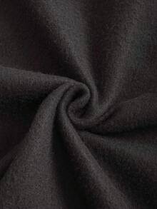 SHEIN EZwear 骷髅拳头和字母印花抽绳连帽衫，带保暖衬里 - 黑色 - 查看 5