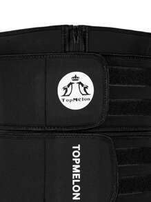 Penguin & Letter Graphic Zipper Waist Trainer