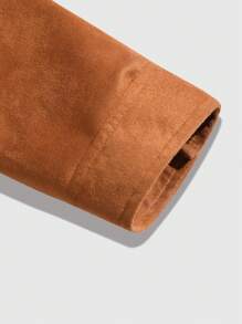 Manfinity Homme Men's Suede Jacket - Yellow - View 4